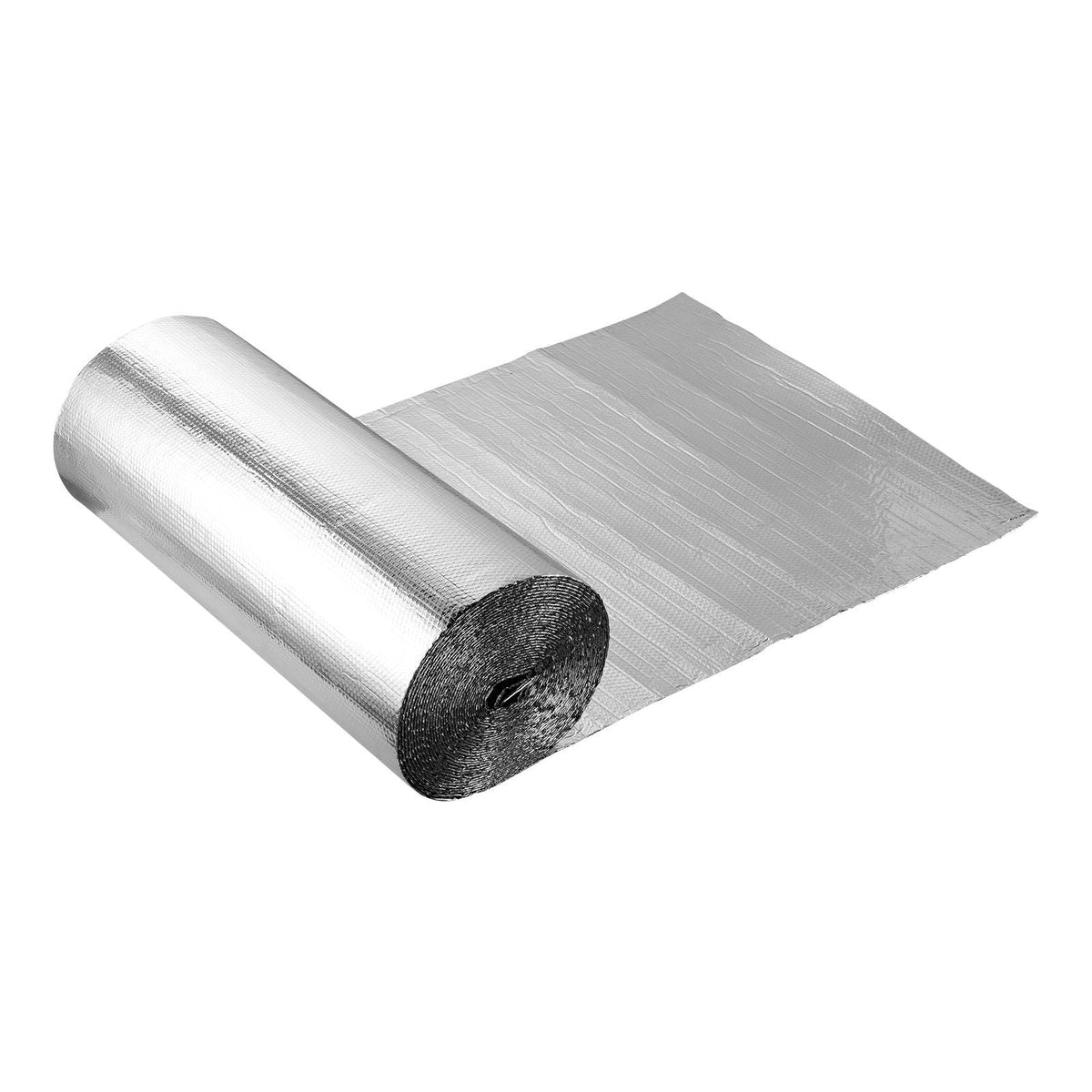 Double Reflective Insulation Roll, Double-Sided Aluminum Foil Radiant Barrier, 6mm 48 in x 100 ft, Dual-Layer Air Bubble Heat Reflective Shield, Thermal Insulation Roll for Garage Window Roofs