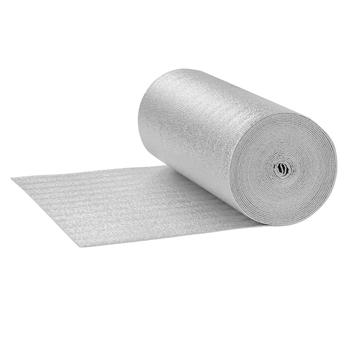 Double Reflective Insulation Roll, Foam Core Radiant Barrier, 3.2 mm 23.8 in x 50 ft, Double-Sided Aluminum Foil EPE Foam Heat Reflective Shield, Thermal Insulation Roll for Window RV Roof