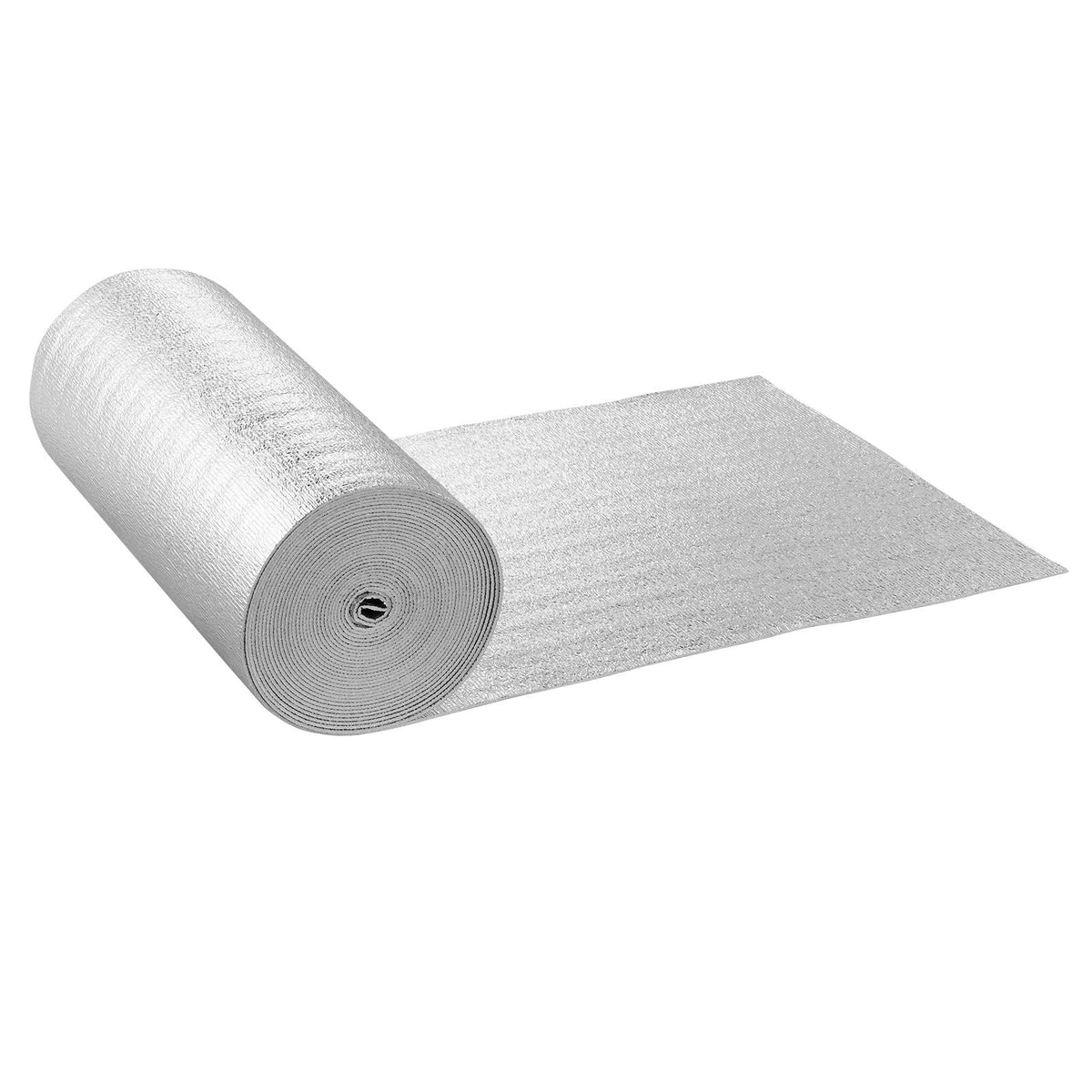 Double Reflective Insulation Roll, Foam Core Radiant Barrier, 3.2 mm 23.8 in x 50 ft, Double-Sided Aluminum Foil EPE Foam Heat Reflective Shield, Thermal Insulation Roll for Window RV Roof
