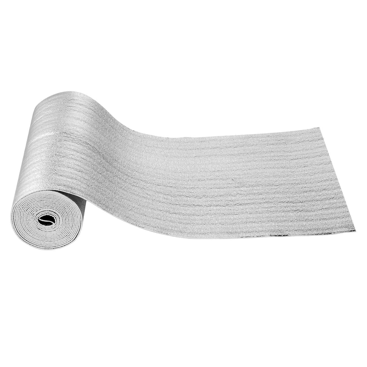 Double Reflective Insulation Roll, Foam Core Radiant Barrier, 3.2 mm 24 in x 25 ft, Double-Sided Aluminum Foil EPE Foam Heat Reflective Shield, Thermal Insulation Roll for Window RV Roof