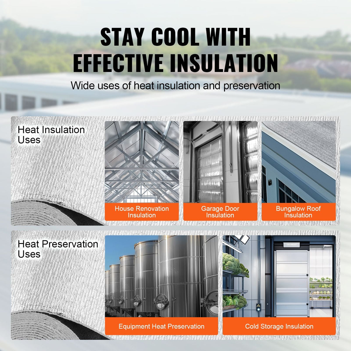 Double Reflective Insulation Roll, Foam Core Radiant Barrier, 3.2 mm 48 in x 25 ft, Double-Sided Aluminum Foil EPE Foam Heat Reflective Shield, Thermal Insulation Roll for Window RV Roof