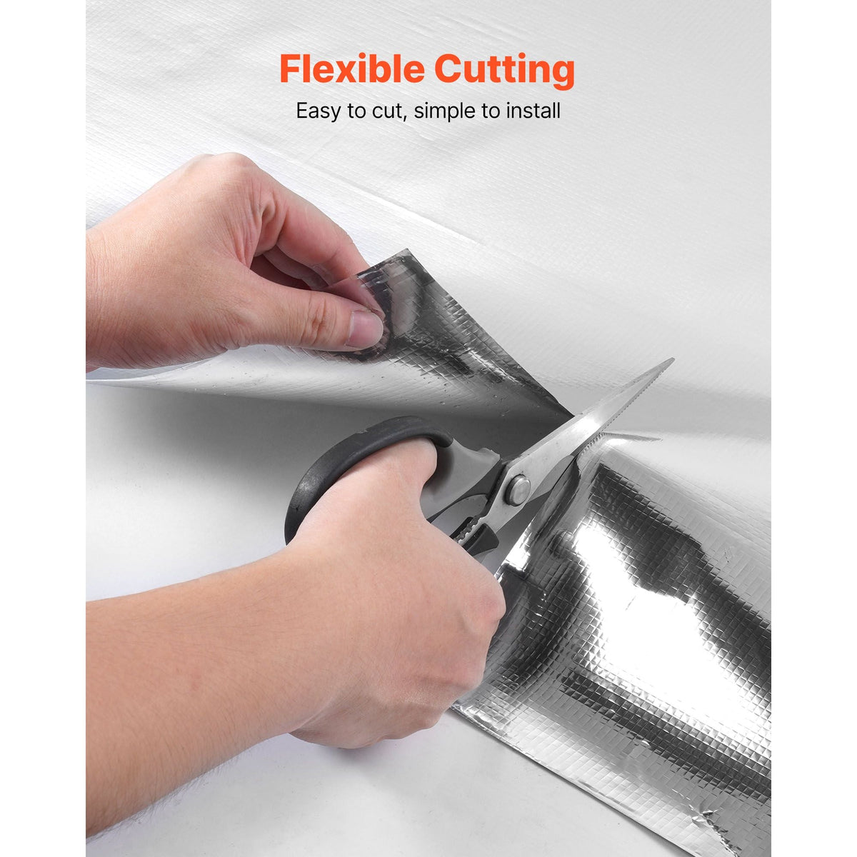 Double Reflective Insulation Roll, Non-Perforated Woven Fabric Radiant Barrier, 0.15mm 48 in x 125 ft, Double-Sided Aluminum Foil Heat Reflective Shield, Thermal Insulation Roll for Window Roofs