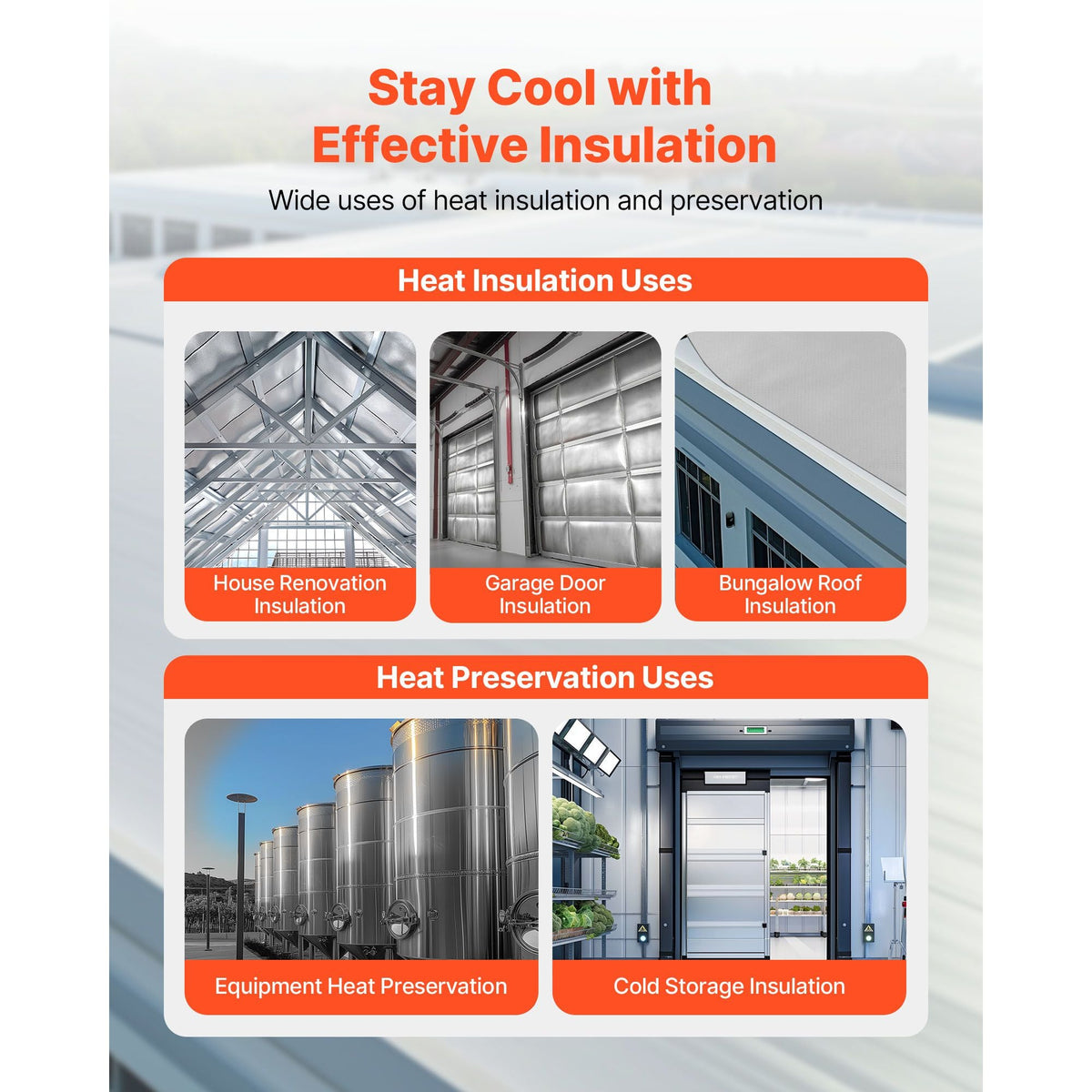 Double Reflective Insulation Roll, Perforated Woven Fabric Radiant Barrier, 0.15mm 48 in x 125 ft, Double-Sided Aluminum Foil Heat Reflective Shield, Thermal Insulation Roll for Window RV Roof