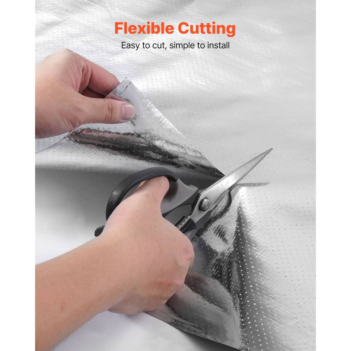 Double Reflective Insulation Roll, Perforated Woven Fabric Radiant Barrier, 0.15mm 48 in x 250 ft, Double-Sided Aluminum Foil Heat Reflective Shield, Thermal Insulation Roll for Window RV Roof