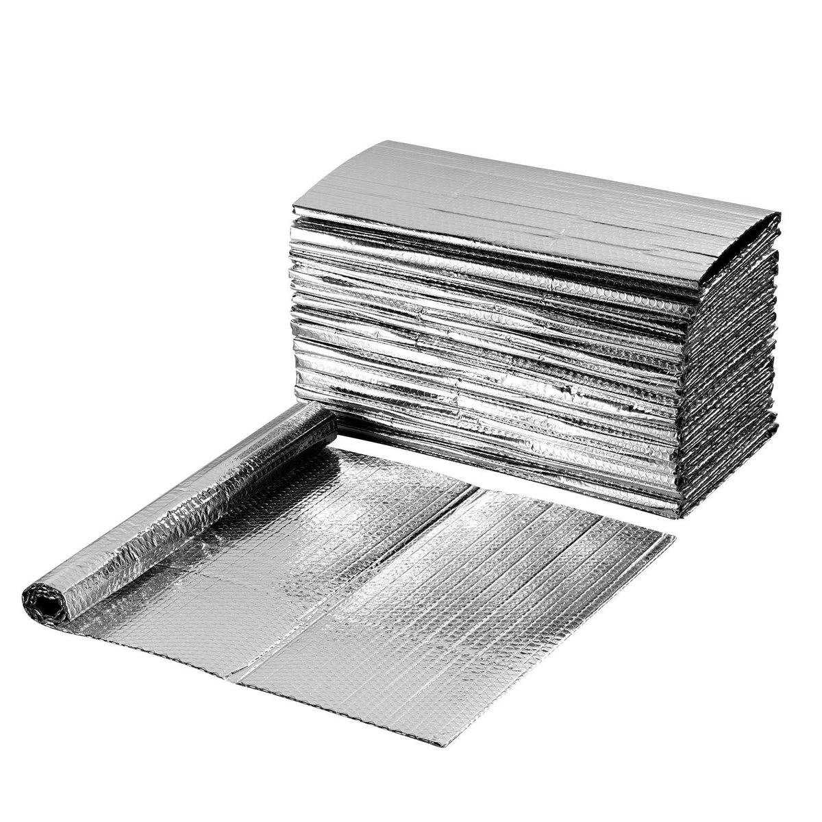 Double Reflective Insulation Sheet, 16PCS Double-Sided Aluminum Foil Radiant Barrier, 6mm 24 in x 4 ft, Dual-Layer Air Bubble Heat Reflective Shield, Thermal Insulation Rolls