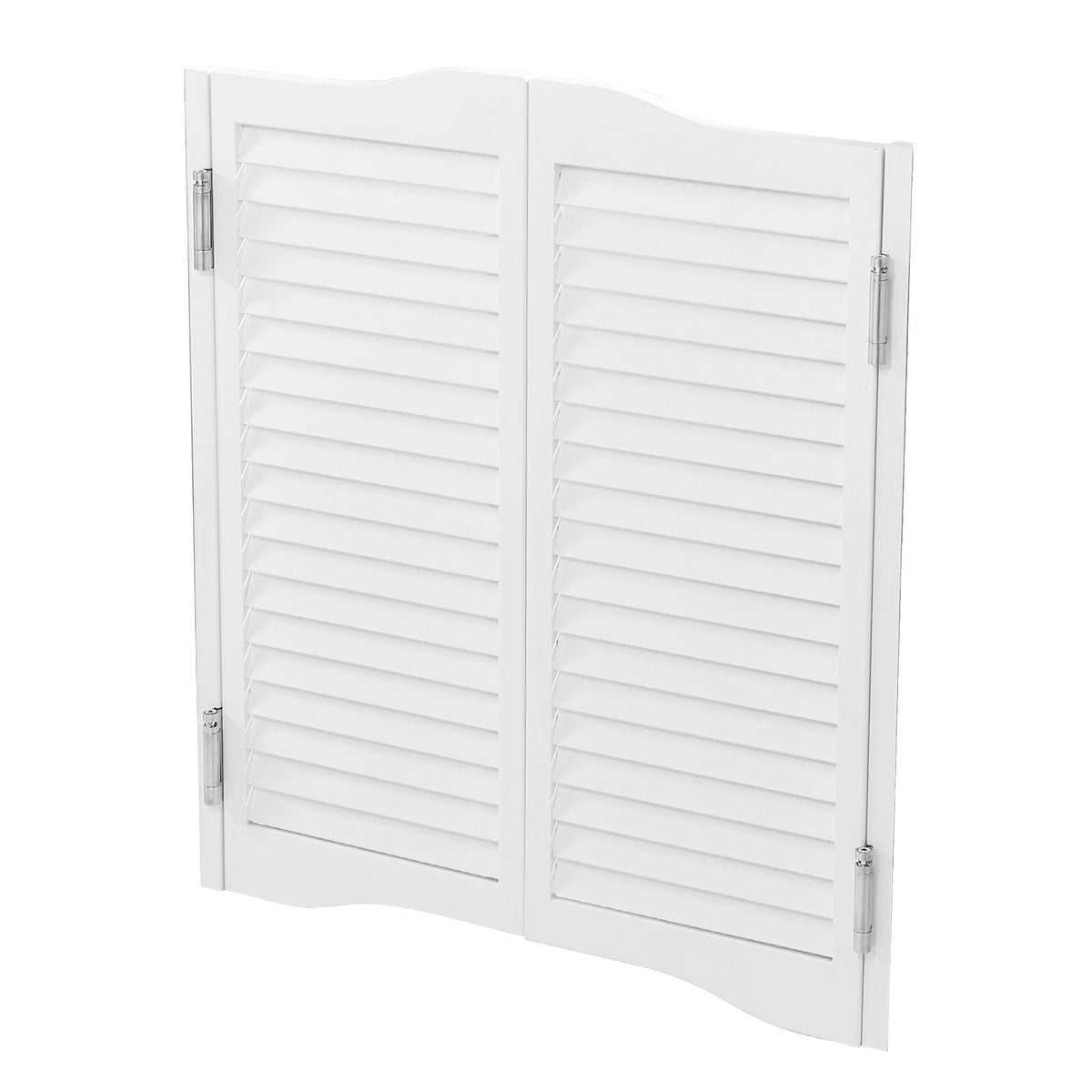 Double Saloon Doors, 32"W x 36" H Arched Top Interior Swinging Cafe Doors, Premium Pine Wood, with Hinges & Hardware Kit, Easy to Install, for Hallway Kitchen Bar Pub Entrance, White