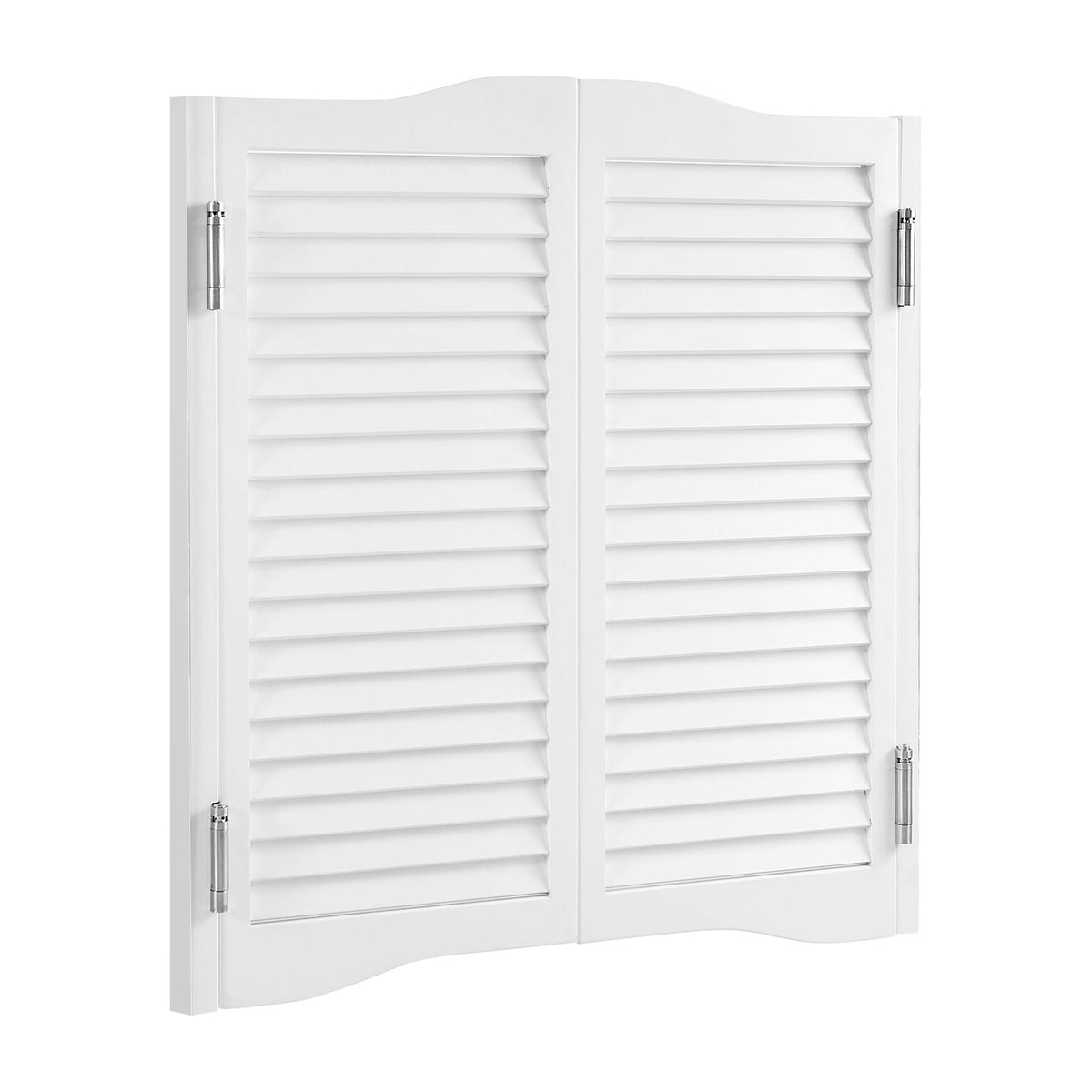 Double Saloon Doors, 36"W x 36" H Arched Top Interior Swinging Cafe Doors, Premium Pine Wood, with Hinges & Hardware Kit, Easy to Install, for Hallway Kitchen Bar Pub Entrance, White