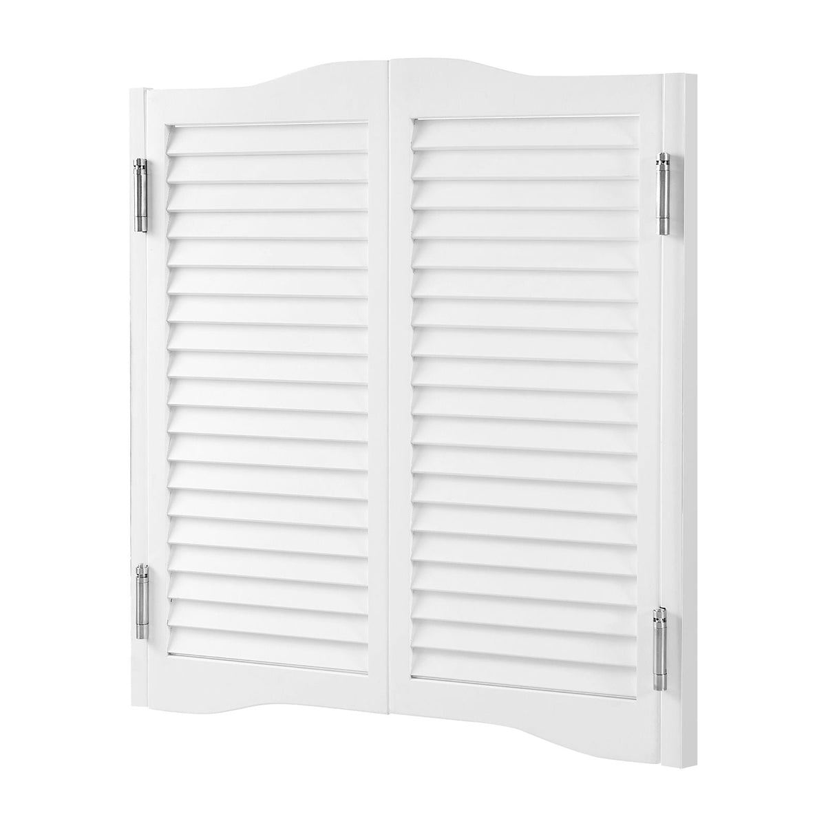 Double Saloon Doors, 36"W x 36" H Arched Top Interior Swinging Cafe Doors, Premium Pine Wood, with Hinges & Hardware Kit, Easy to Install, for Hallway Kitchen Bar Pub Entrance, White