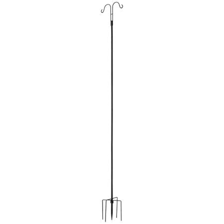 Double Shepherds Hooks for Outdoor, 8 Pack 92 Inch Heavy Duty Bird Feeder Pole, 3/4 Inch Thick Garden Hooks for Hanging Hummingbird Feeder, Plant Baskets, Solar Light Lanterns,Wind Chimes