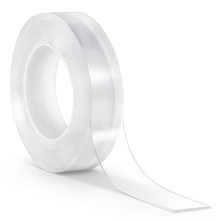 Double Sided Tape Heavy Duty, 16 ft Long Nano Mounting Tape, Strong Adhesive & Reusable, Clear Two Sided Wall Tape, Removable Poster Picture Hanging Strips for Home, Office, Car, Outdoor Use