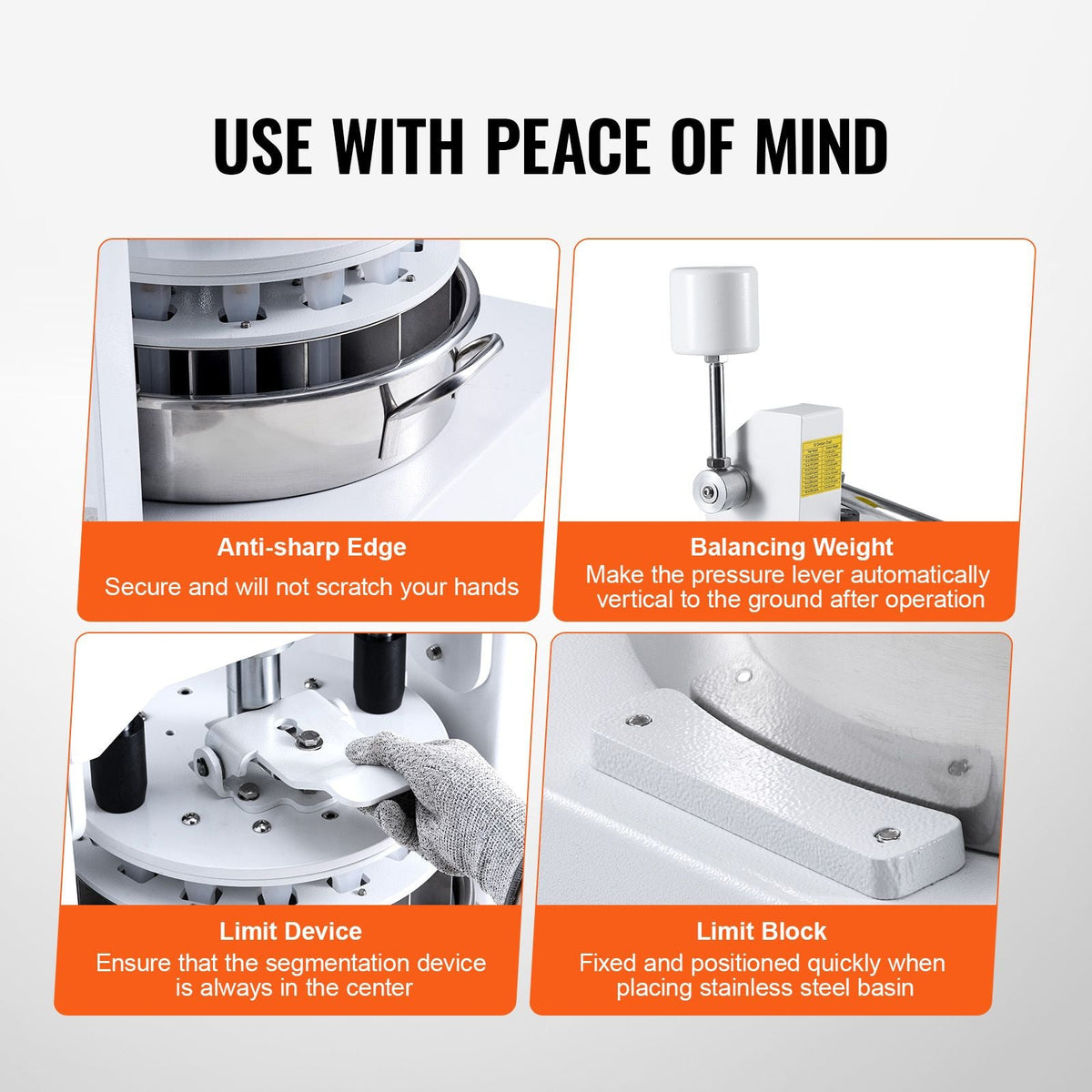 Dough Divider Rounder, 10PCS Manual Dough Equal Divider Machine, 4.23oz - 19.75oz Hand Press Dough Cutter with 304 Stainless Steel Tray and Blade, Bread Maker for Bakery, Restaurant, Commercial