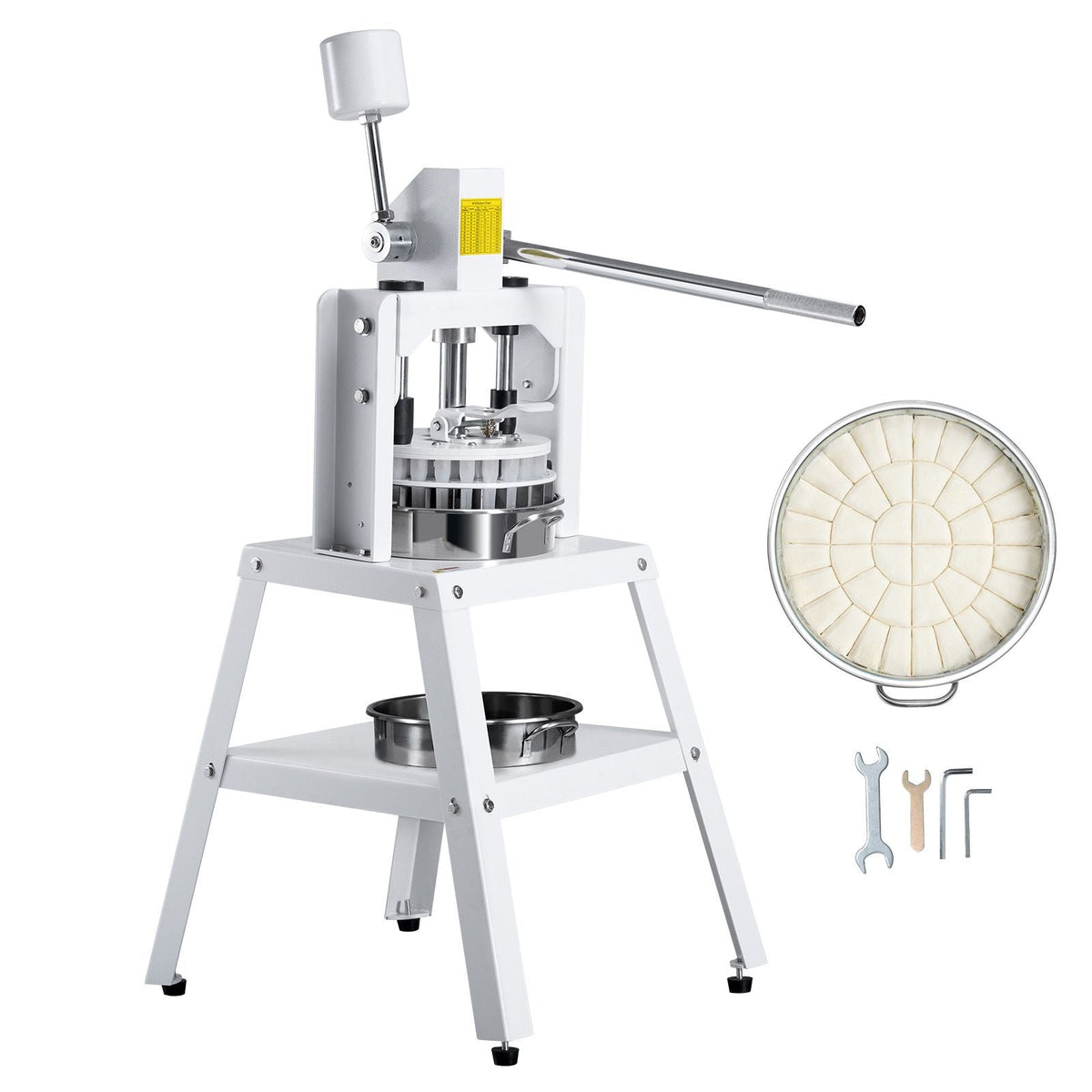 Dough Divider Rounder, 40PCS Manual Dough Equal Divider Machine, 1.06oz - 4.94oz Hand Press Dough Cutter with 304 Stainless Steel Tray and Blade, Bread Maker for Bakery, Restaurant, Commercial
