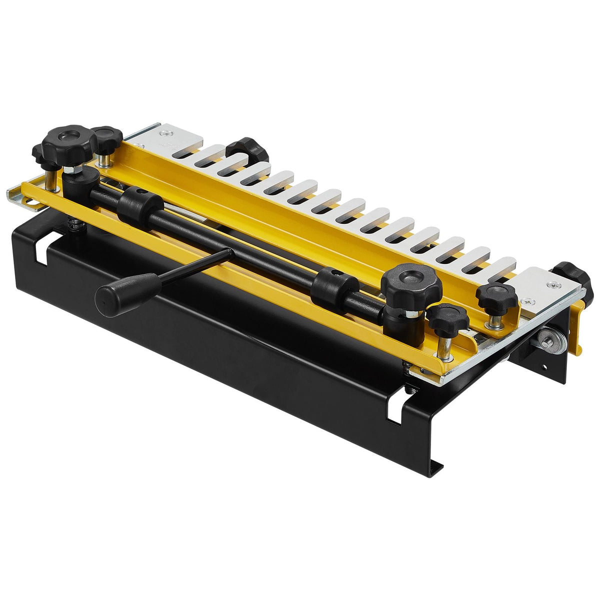 Dovetail Jig, 12 in Width, Dove Tailing Router Jigs with 4 Router Bits & 3 Templates, Precise Alignment Dove Tail Jig, Mortise and Tenon Woodworking Tools for Furniture & Wood Cabinet Making