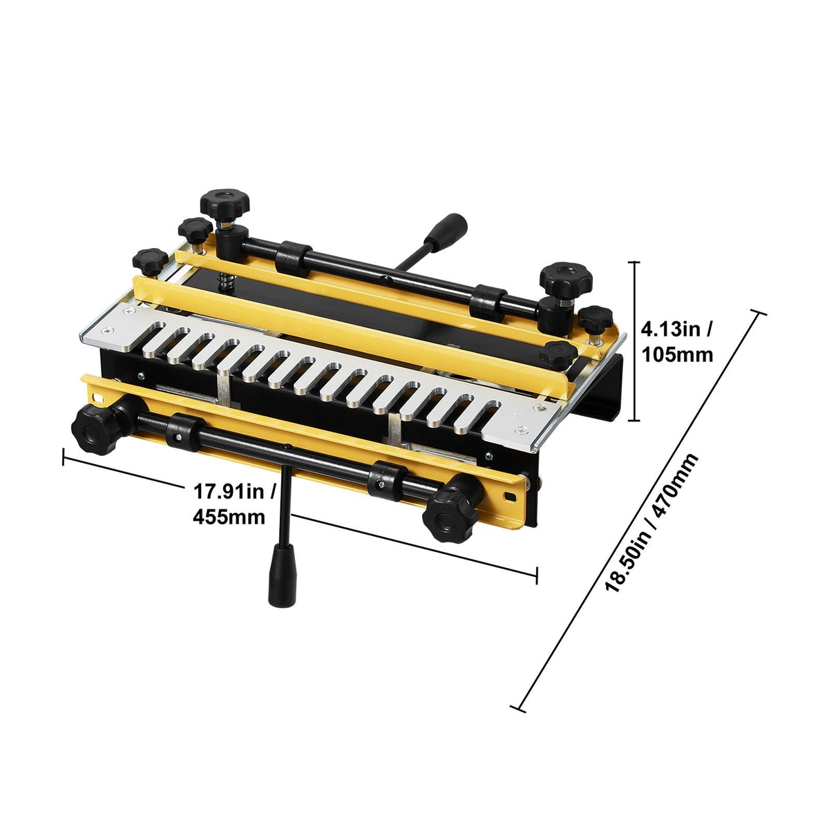 Dovetail Jig, 12 in Width, Dove Tailing Router Jigs with 4 Router Bits & 3 Templates, Precise Alignment Dove Tail Jig, Mortise and Tenon Woodworking Tools for Furniture & Wood Cabinet Making
