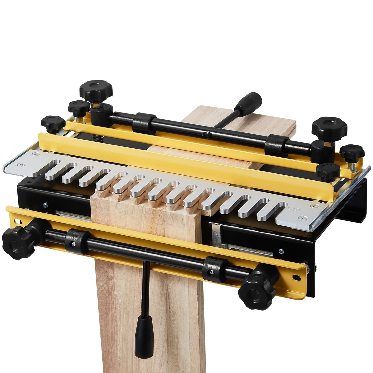 Dovetail Jig, 12 in Width, Dove Tailing Router Jigs with Router Bit & 1/2' Template, Precise Alignment Dove Tail Jig, Mortise and Tenon Jig Woodworking Tools for Furniture & Wood Cabinet Making