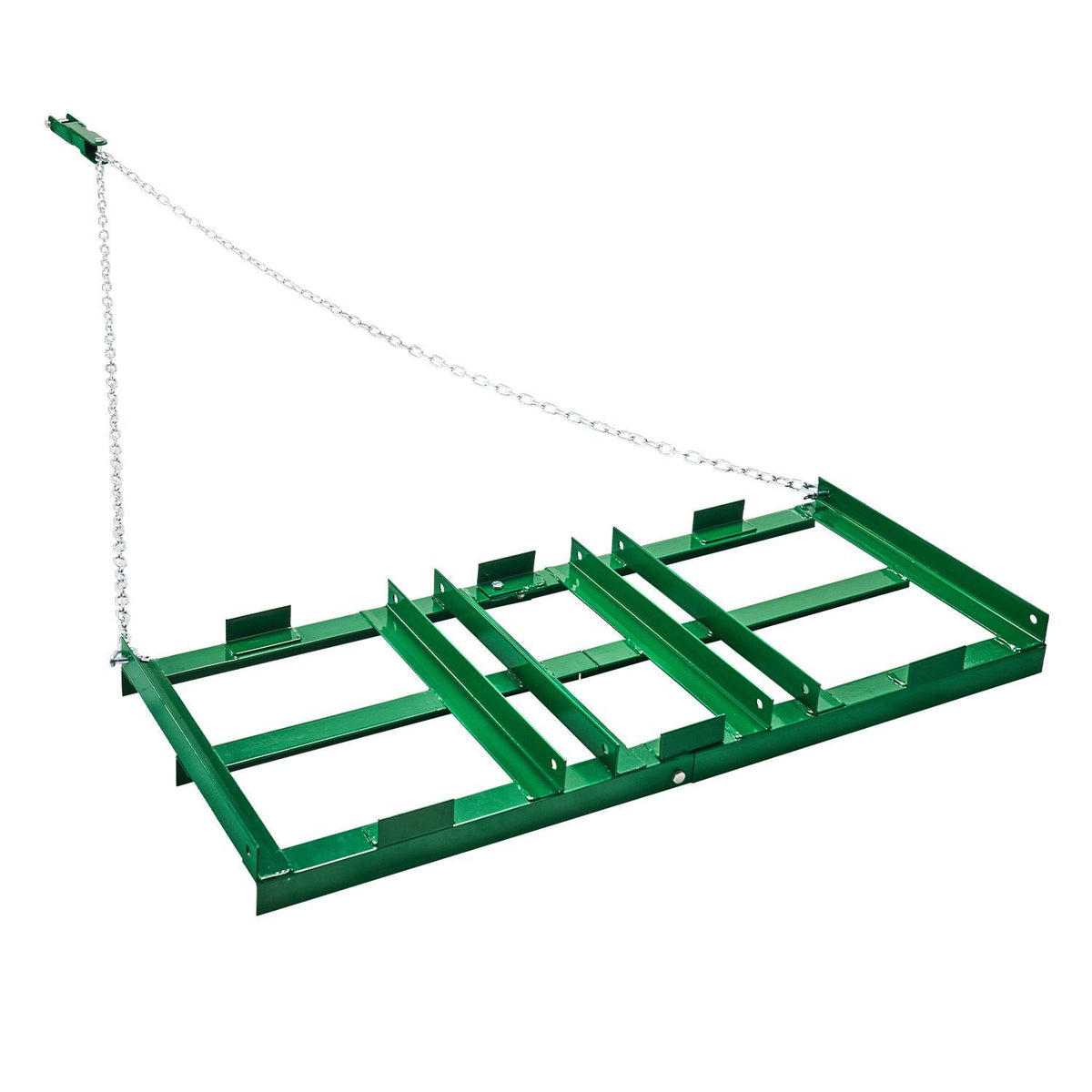 Drag Harrow, 4 ft Heavy Duty Tow Behind Drag Harrow with Adjustable Bars & 72 in Chain, Driveway Grader Landscape Rake for ATV, UTV, Tractor, Mower Tow Behind Yard Lawn Leveling Tool