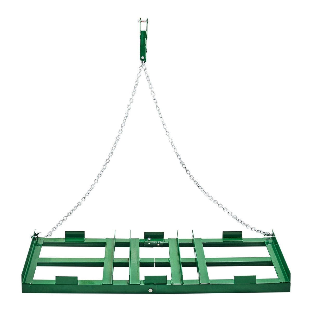 Drag Harrow, 4 ft Heavy Duty Tow Behind Drag Harrow with Adjustable Bars & 72 in Chain, Driveway Grader Landscape Rake for ATV, UTV, Tractor, Mower Tow Behind Yard Lawn Leveling Tool