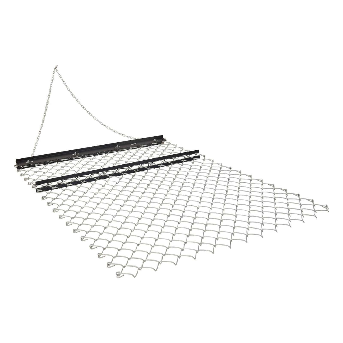 Drag Harrow, 4 x 5 ft Chain Harrow - Made from Q235 Steel, UTV Tractor Attachments for Landscape Leveling or Sod Prepping, Durable Harrow Rake for Gravel Driveway, Farm Field Garden Black