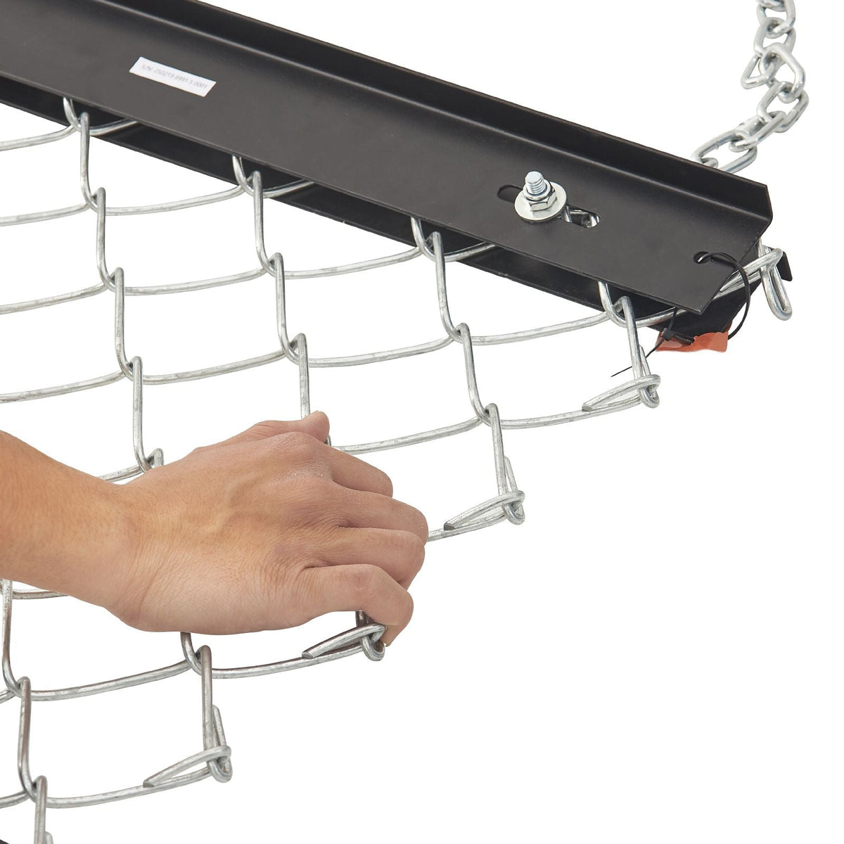 Drag Harrow, 4 x 5 ft Chain Harrow - Made from Q235 Steel, UTV Tractor Attachments for Landscape Leveling or Sod Prepping, Durable Harrow Rake for Gravel Driveway, Farm Field Garden Black