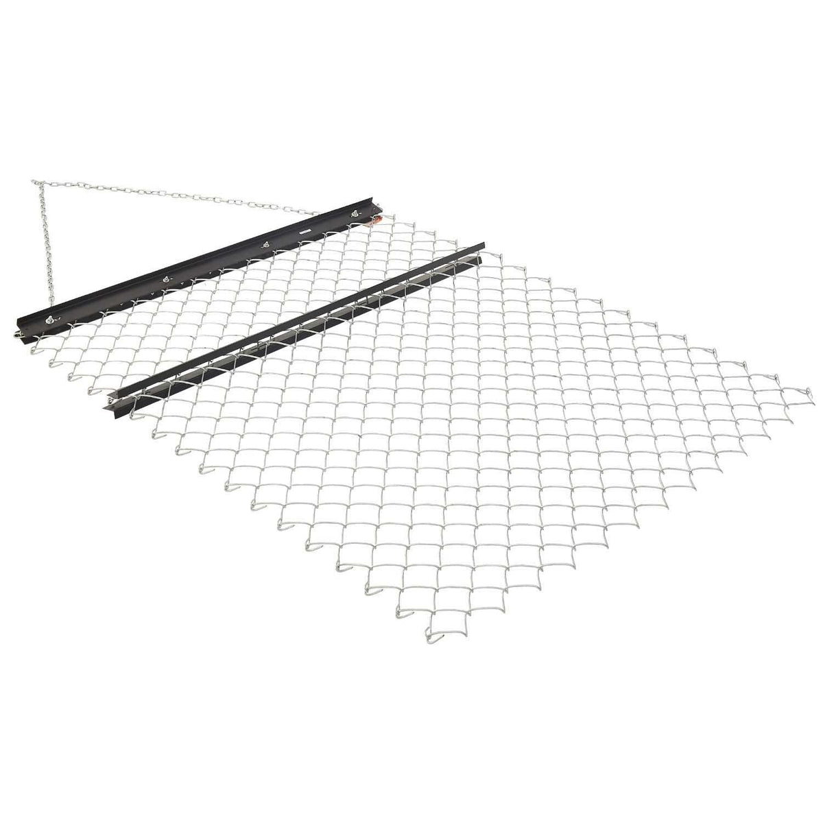 Drag Harrow, 4 x 5 ft Chain Harrow - Made from Q235 Steel, UTV Tractor Attachments for Landscape Leveling or Sod Prepping, Durable Harrow Rake for Gravel Driveway, Farm Field Garden Black