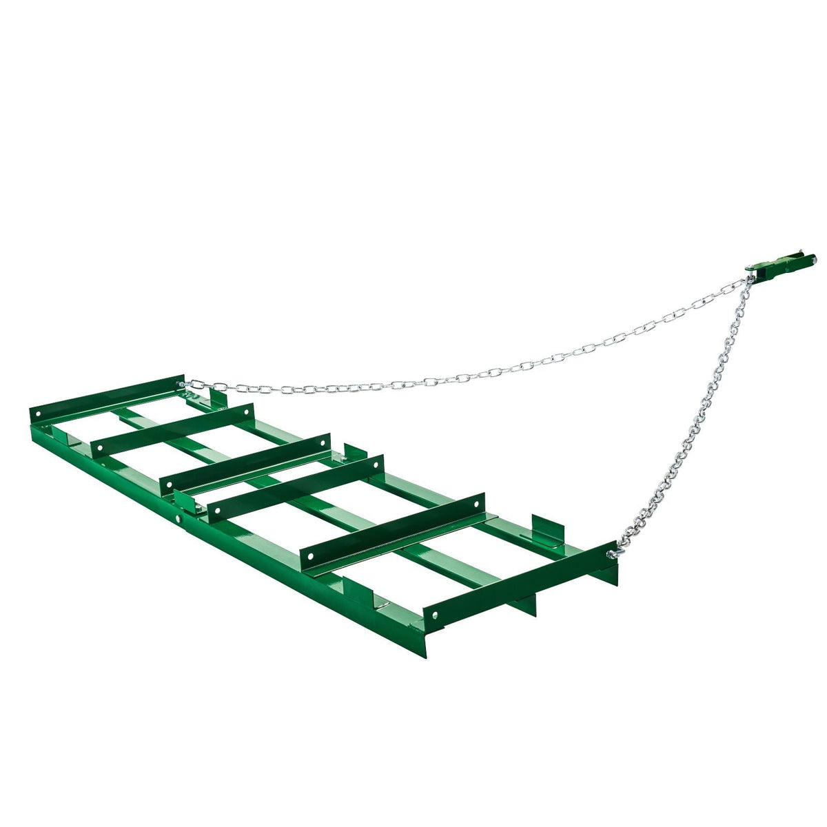Drag Harrow, 6 ft Heavy Duty Tow Behind Drag Harrow with Adjustable Bars & 72 in Chain, Driveway Grader Landscape Rake for ATV, UTV, Tractor, Mower Tow Behind Yard Lawn Leveling Tool