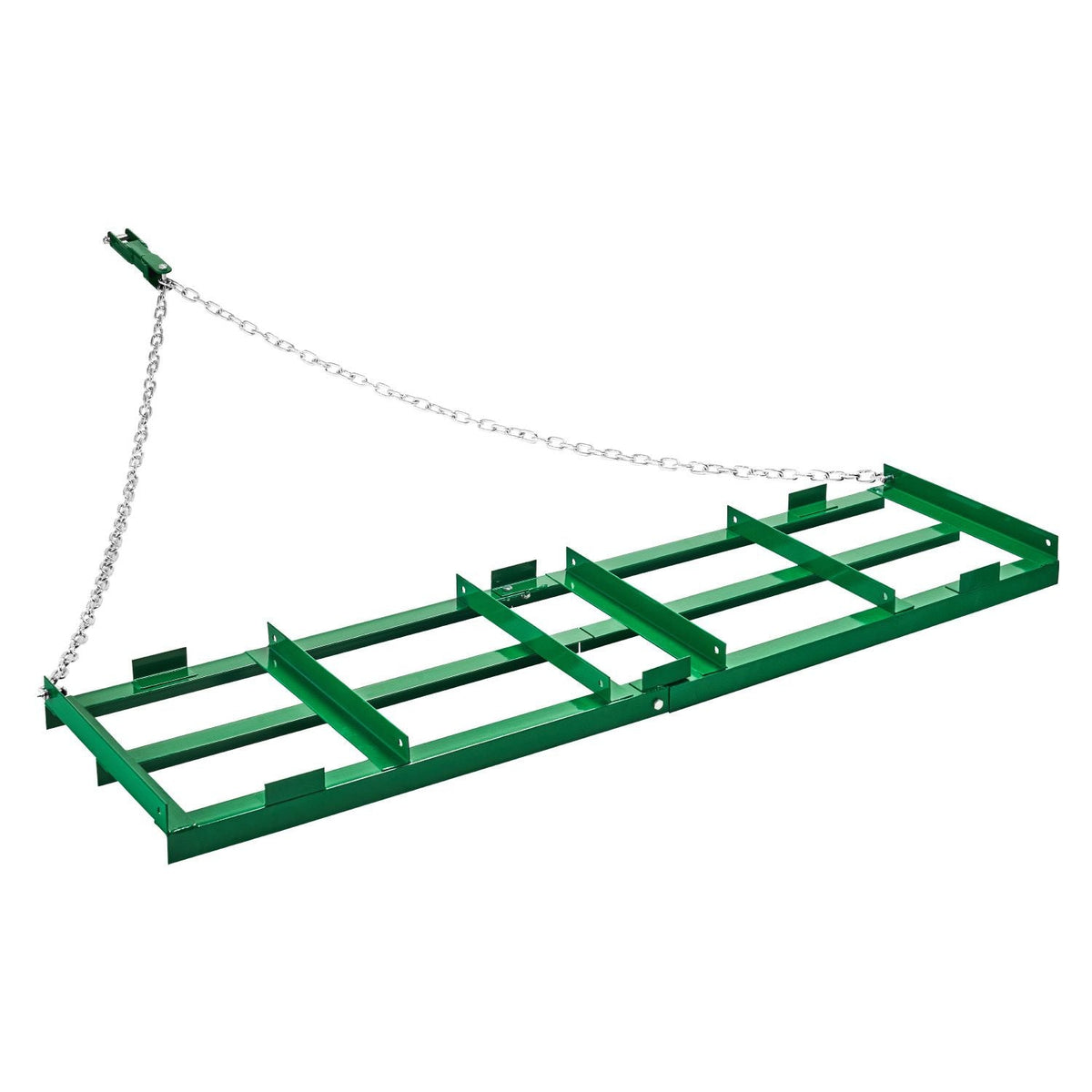 Drag Harrow, 6 ft Heavy Duty Tow Behind Drag Harrow with Adjustable Bars & 72 in Chain, Driveway Grader Landscape Rake for ATV, UTV, Tractor, Mower Tow Behind Yard Lawn Leveling Tool