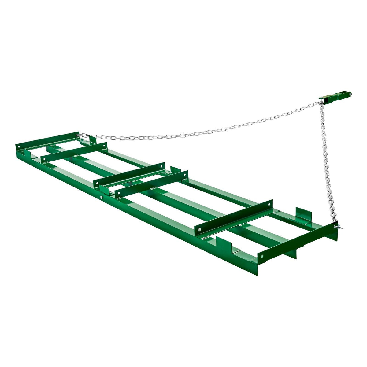 Drag Harrow, 8 ft Heavy Duty Tow Behind Drag Harrow with Adjustable Bars & 72 in Chain, Driveway Grader Landscape Rake for ATV, UTV, Tractor, Mower Tow Behind Yard Lawn Leveling Tool