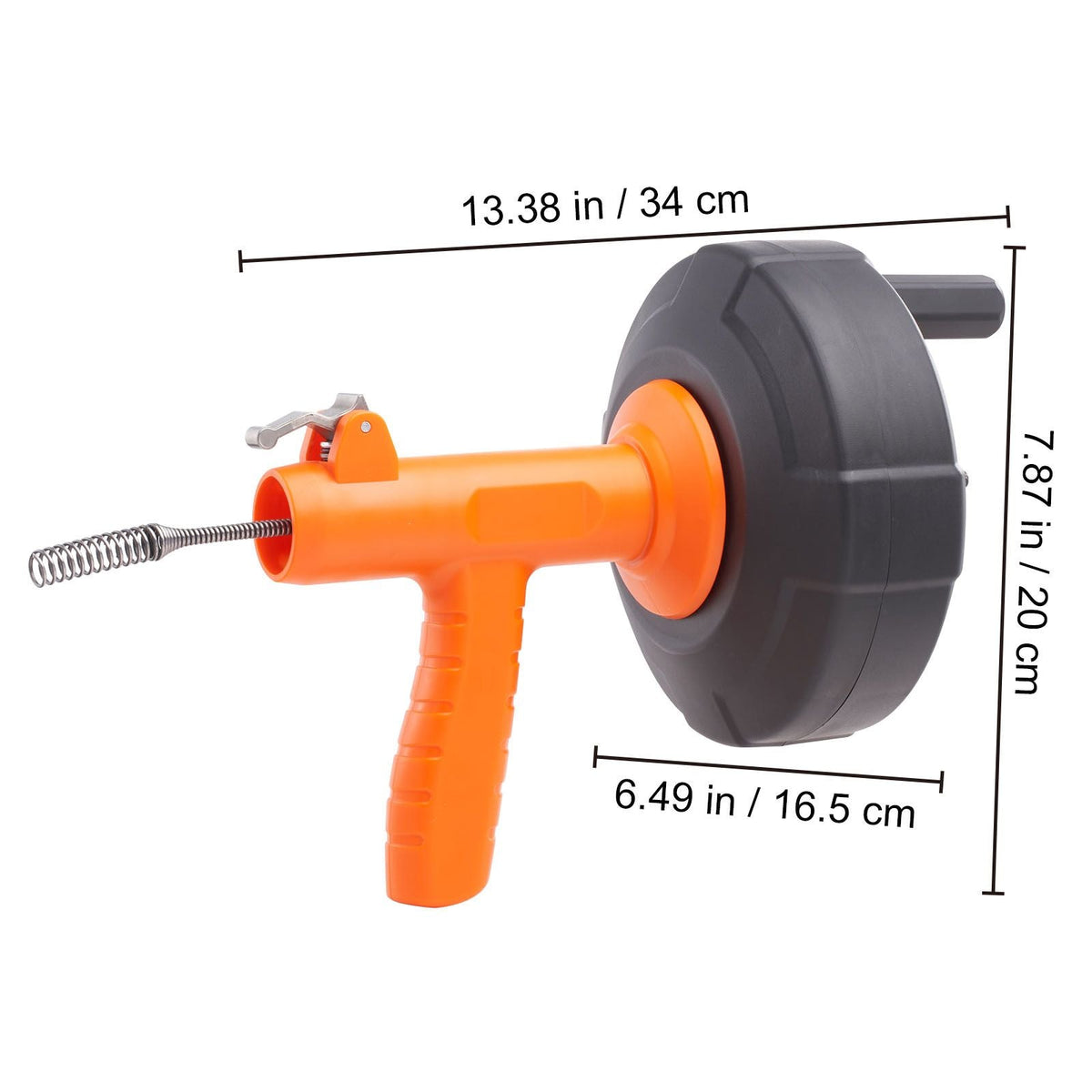 Drain Auger 25Ft, Plumbing Snake Auto Feed, Plumbers Snake with Drill Attachment, Pipe Snake Drain Clog Remover for Kitchen Bathroom Shower Sink with Protective Hose and Gloves