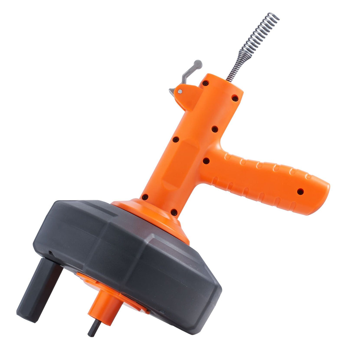 Drain Auger 25Ft, Plumbing Snake Auto Feed, Plumbers Snake with Drill Attachment, Pipe Snake Drain Clog Remover for Kitchen Bathroom Shower Sink with Protective Hose and Gloves