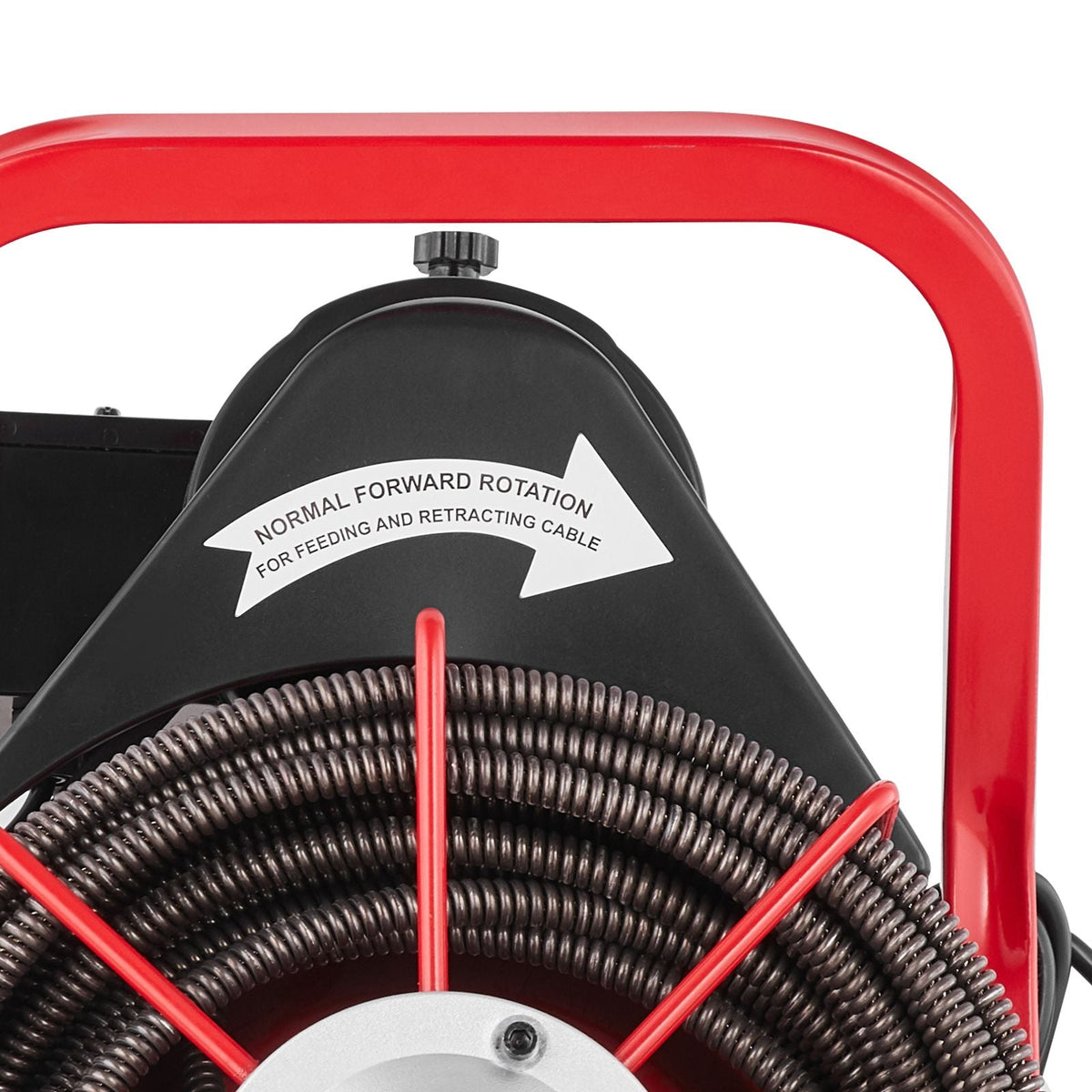 Drain Cleaner Machine 75FT x 1/2 Inch, Sewer Snake Auger Manual Feed, 370W Electric Drain Cleaning Machine with 4 Cutters & Air-activated Foot Switch for 2" to 4" Pipes