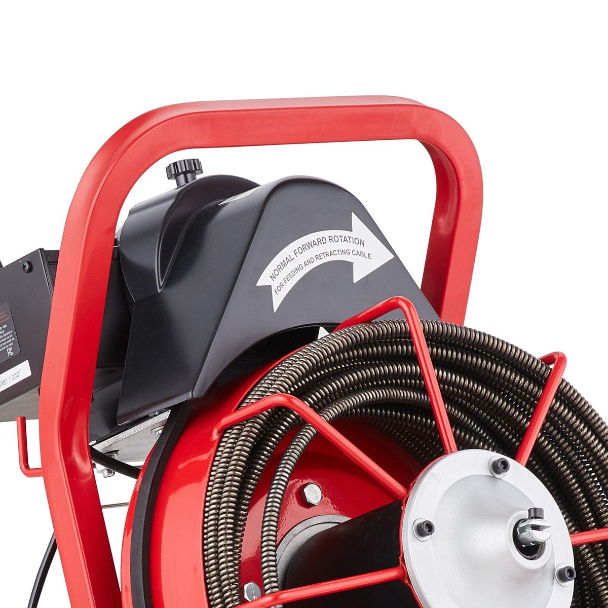 Drain Cleaner Machine 75FT x 3/8 Inch, Sewer Snake Auger Manual Feed, 250W Electric Drain Cleaning Machine with 4 Cutters & Air-activated Foot Switch for 2" to 4" Pipes