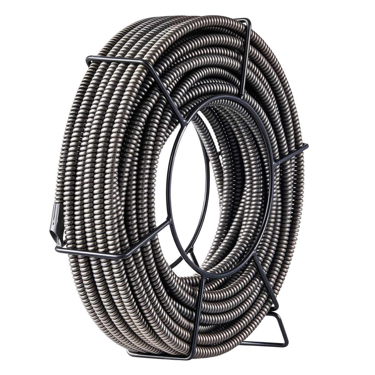 Drain Cleaning Cable 50 Feet x 3/8 Inch Solid Core Cable Sewer Cable Drain Auger Cable Cleaner Snake Clog Pipe Drain Cleaning Cable Sewer Drain Auger Snake Pipe