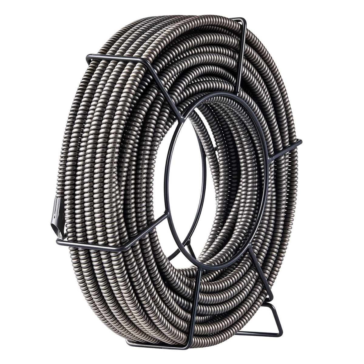 Drain Cleaning Cable 75 Feet x 1/2 Inch Solid Core Cable Sewer Cable Drain Auger Cable Cleaner Snake Clog Pipe Drain Cleaning Cable Sewer Drain Auger Snake Pipe