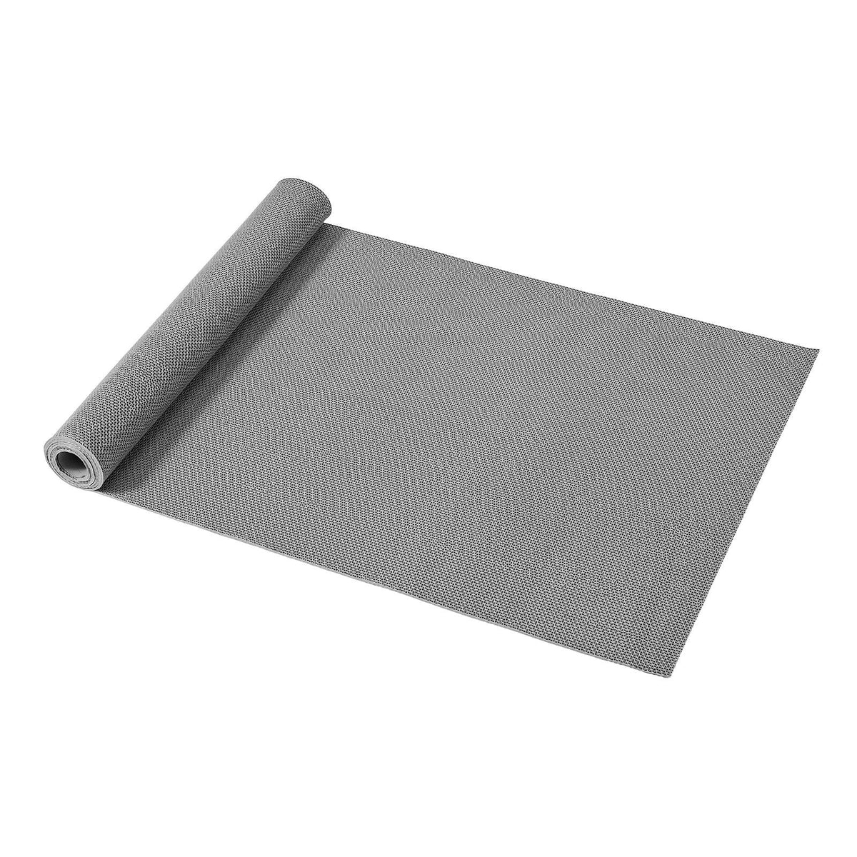 Drainage Mat, 3 x 10 ft, PVC Non Slip Commercial Floor Mat, Wet Area Water Drain Splash Matting Hollow Doormat Roll, for Outdoor Indoor Restaurant Swimming Pool Patio Bathroom Washroom, Gray