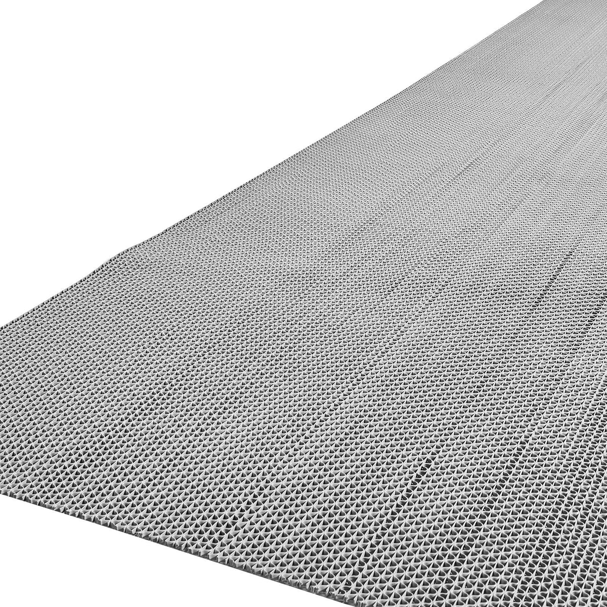 Drainage Mat, 3 x 10 ft, PVC Non Slip Commercial Floor Mat, Wet Area Water Drain Splash Matting Hollow Doormat Roll, for Outdoor Indoor Restaurant Swimming Pool Patio Bathroom Washroom, Gray