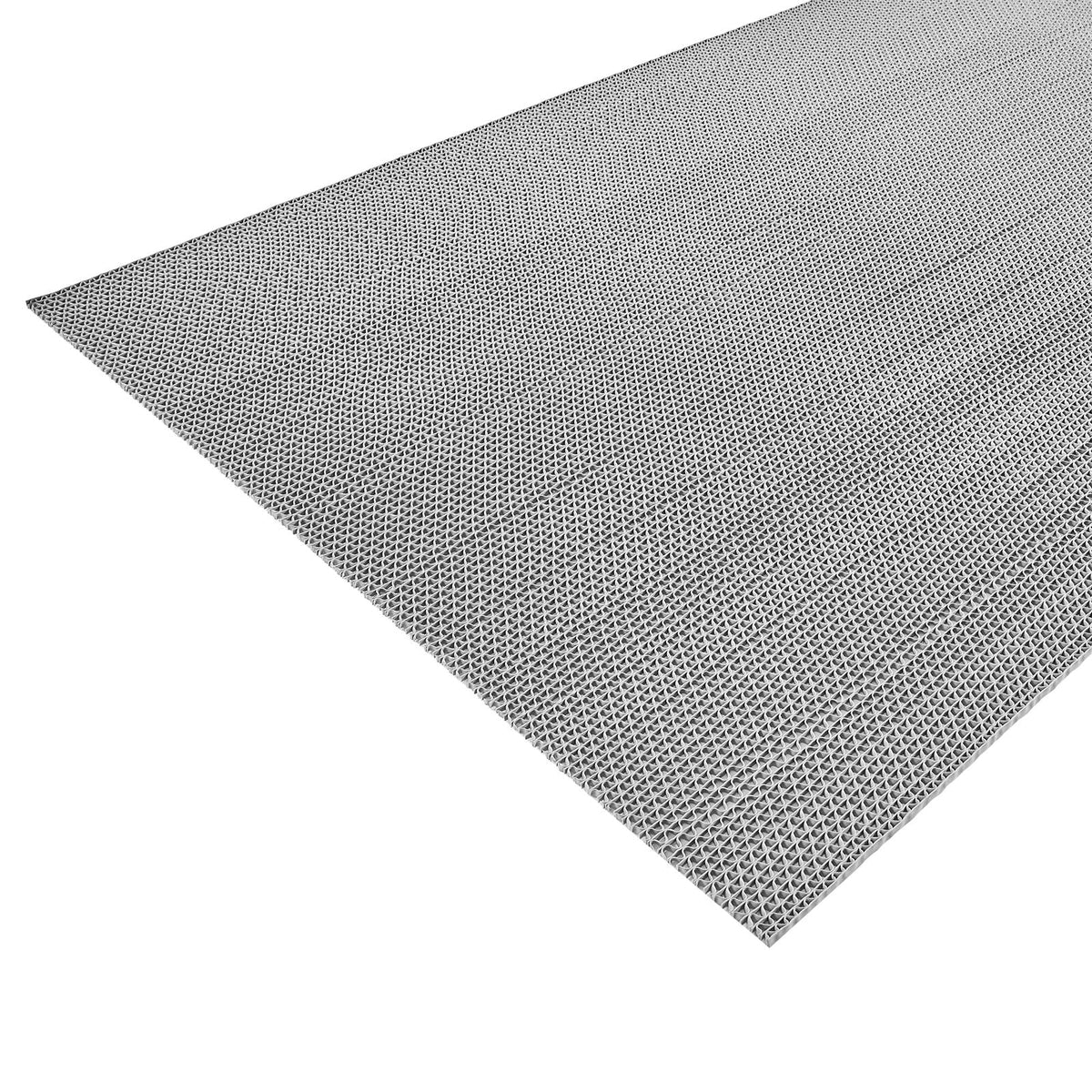 Drainage Mat, 3 x 16.4 ft, PVC Non Slip Commercial Floor Mat, Wet Area Water Drain Splash Matting Hollow Doormat Roll, for Outdoor Indoor Restaurant Swimming Pool Patio Bathroom Washroom, Gray