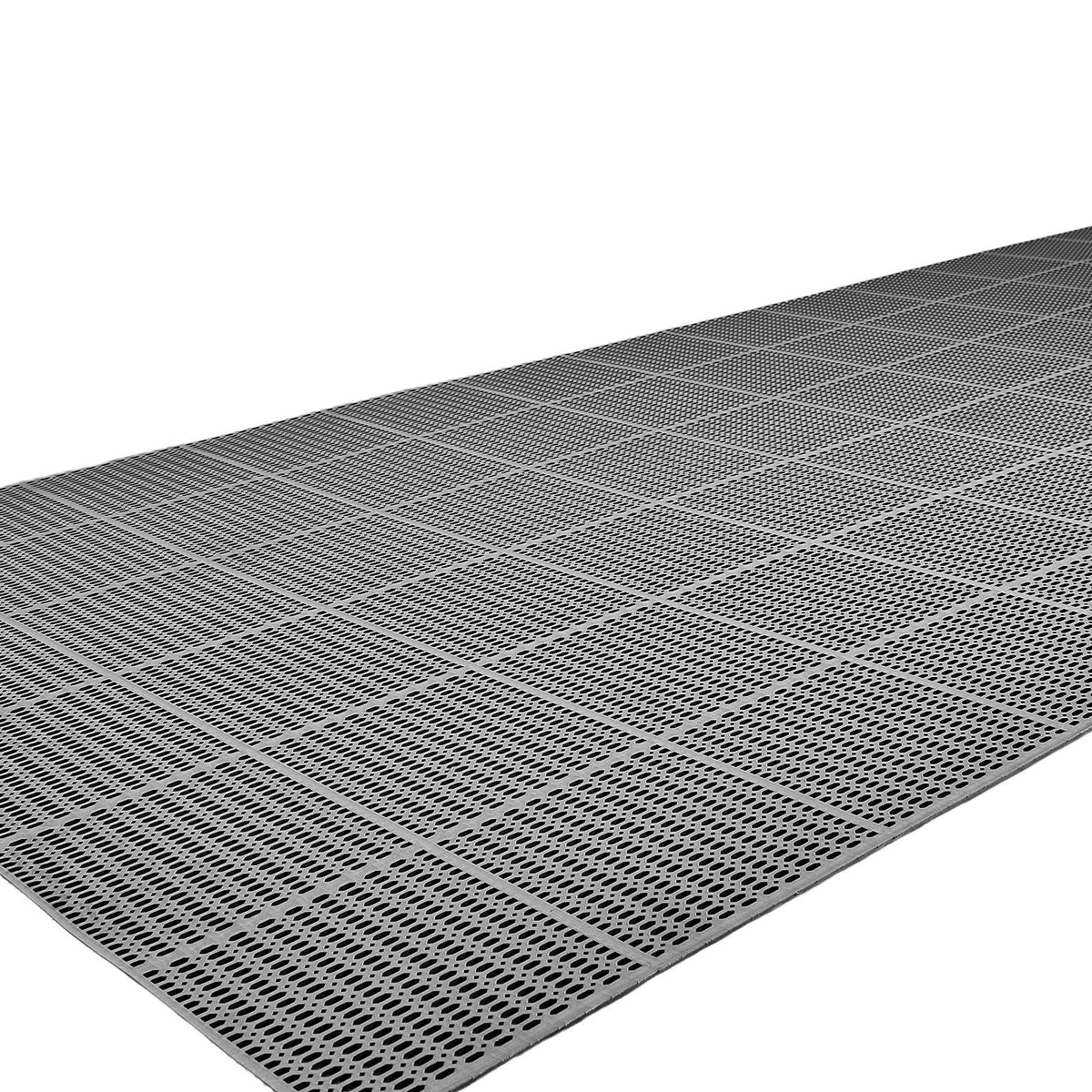 Drainage Mat, 3 x 50 ft, PVC Non Slip Commercial Floor Mat, Wet Area Water Drain Splash Matting Hollow Doormat Roll, for Outdoor Indoor Restaurant Swimming Pool Patio Bathroom Washroom, Black
