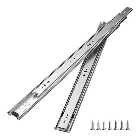 Drawer Slides, 20 inch, 10 Pairs Full Extension Ball Bearing Cabinet Rails, 100 LB Load Capacity Heavy Duty Side Mount Dresser Drawer Slides, Drawer Track Runners for Kitchen DIY Replacement