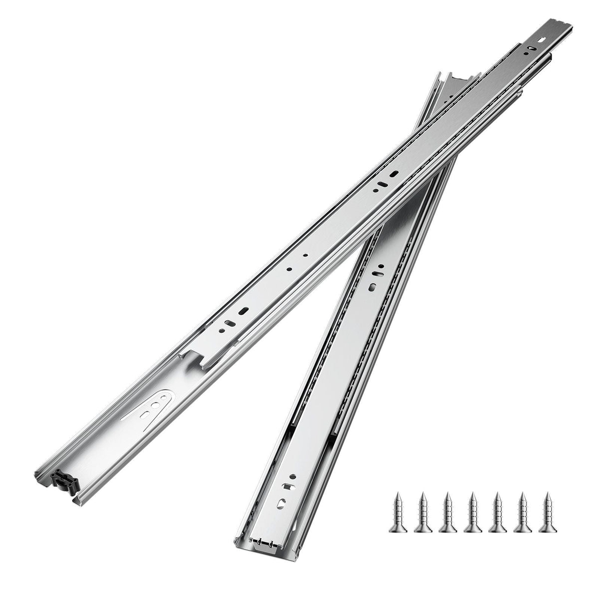 Drawer Slides, 22 inch, 10 Pairs Full Extension Ball Bearing Cabinet Rails, 100 LB Load Capacity Heavy Duty Side Mount Dresser Drawer Slides, Drawer Track Runners for Kitchen DIY Replacement