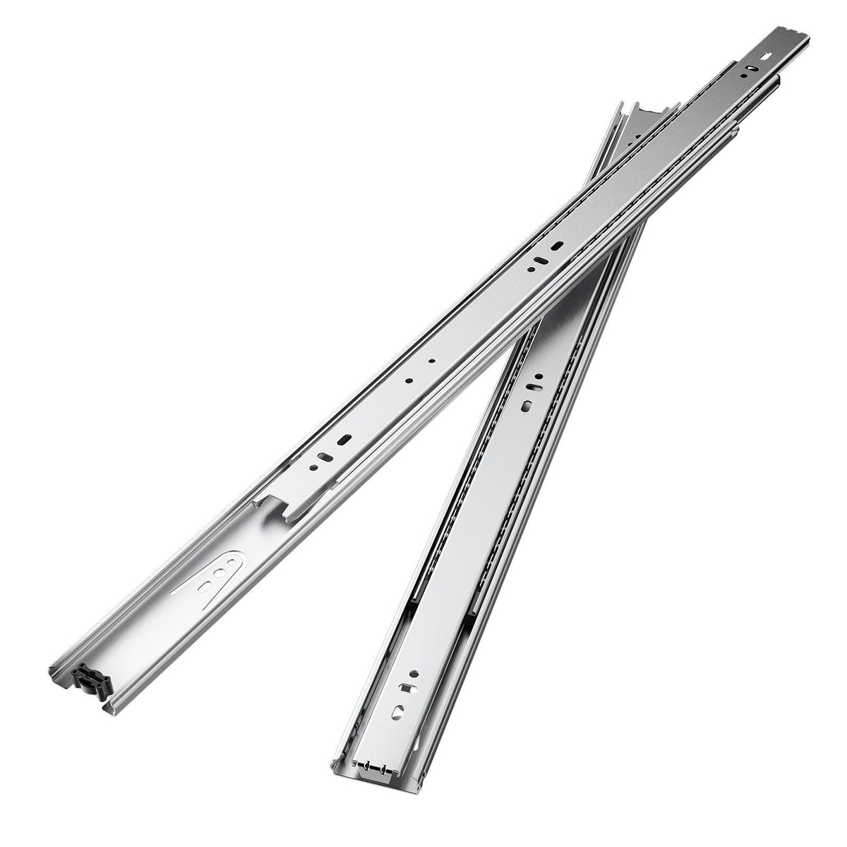 Drawer Slides, 24 inch, 10 Pairs Full Extension Ball Bearing Cabinet Rails, 100 LB Load Capacity Heavy Duty Side Mount Dresser Drawer Slides, Drawer Track Runners for Kitchen DIY Replacement