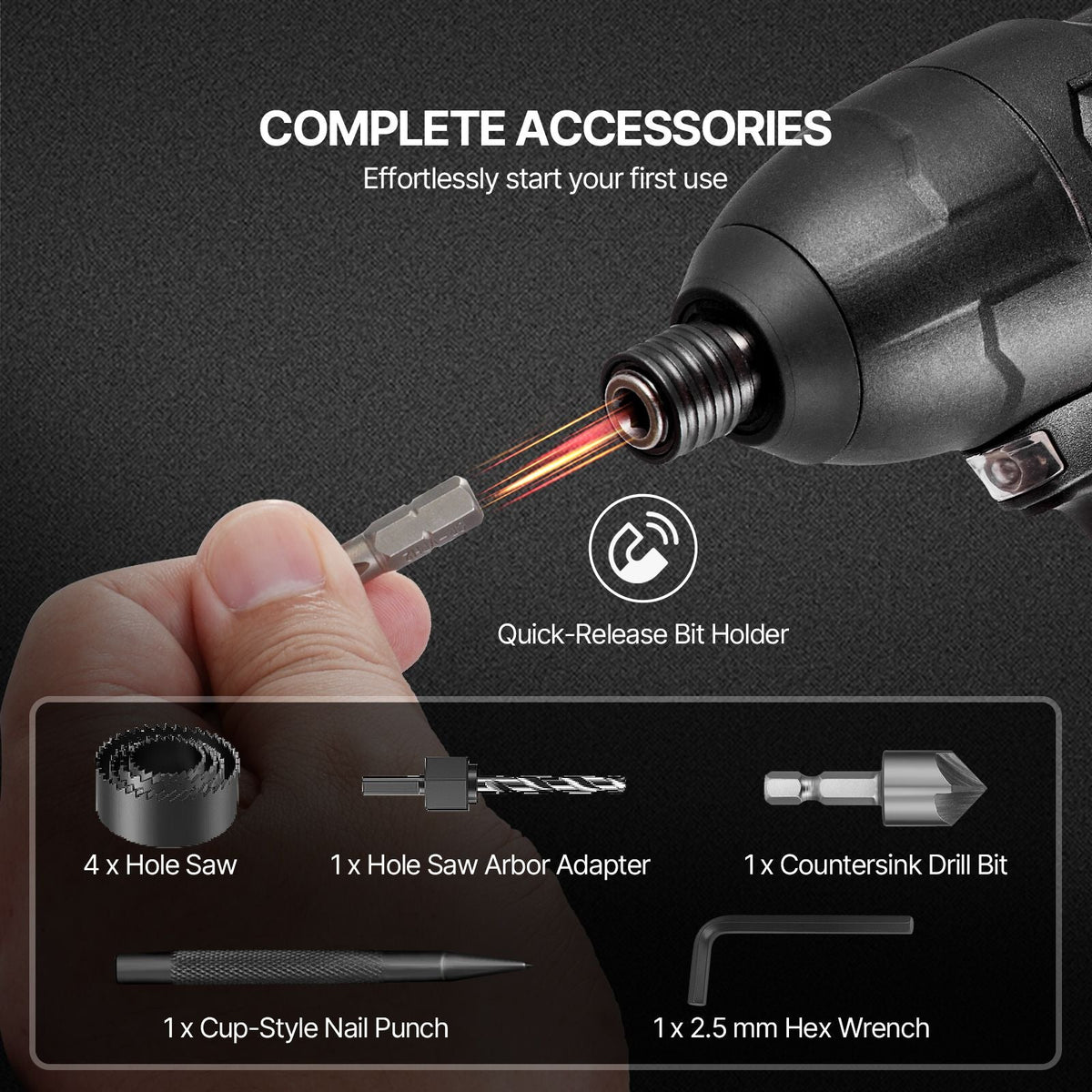 Drill Bit Set, 100 Pieces Drill and Driver Bit Set, Screwdriver Bit Set Suitable for Wood Metal Cement Drilling and Screw Driving, Drill Bit Sets Combo Kit Assorted in Organized Carrying Case