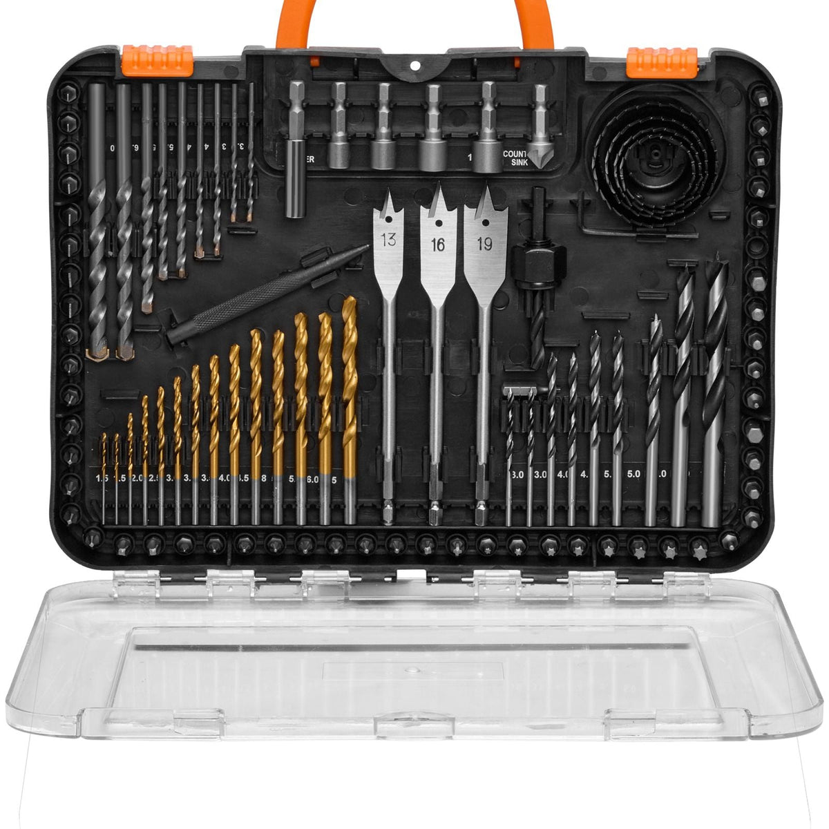 Drill Bit Set, 100 Pieces Drill and Driver Bit Set, Screwdriver Bit Set Suitable for Wood Metal Cement Drilling and Screw Driving, Drill Bit Sets Combo Kit Assorted in Organized Carrying Case