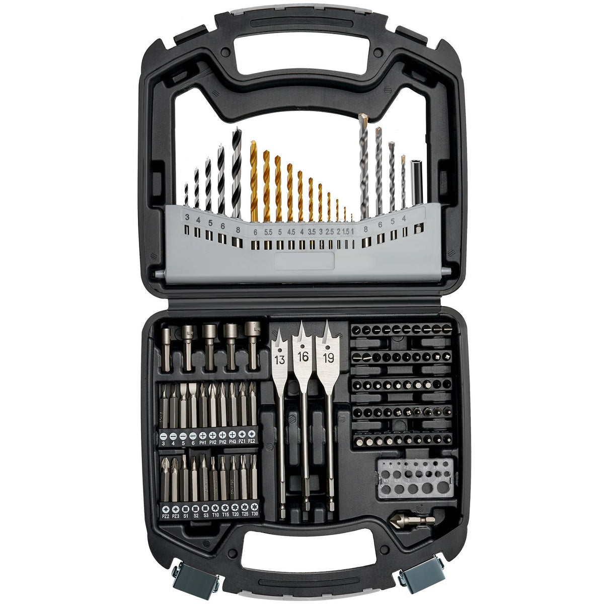 Drill Bit Set, 101 Pieces Drill and Driver Bit Set, Screwdriver Bit Set Suitable for Wood Metal Cement Drilling and Screw Driving, Drill Bit Sets Combo Kit Assorted in Organized Carrying Case