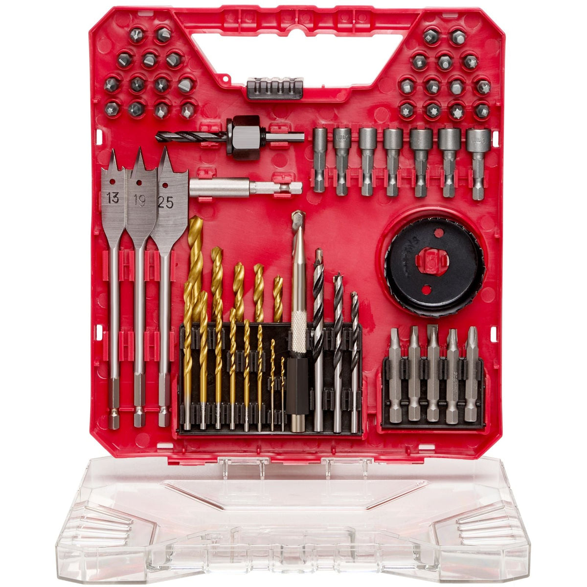 Drill Bit Set, 70 Pieces Drill and Driver Bit Set, Screwdriver Bit Set Suitable for Wood Metal Cement Drilling and Screw Driving, Drill Bit Sets Combo Kit Assorted in Organized Carrying Case