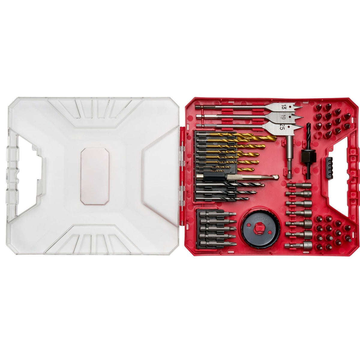 Drill Bit Set, 70 Pieces Drill and Driver Bit Set, Screwdriver Bit Set Suitable for Wood Metal Cement Drilling and Screw Driving, Drill Bit Sets Combo Kit Assorted in Organized Carrying Case
