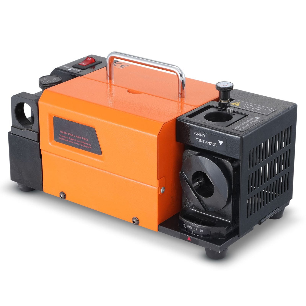 Drill Bits Sharpener, 3-13mm Drill Bits Grinder Sharpener, Lip Relief Angle & 95°-135° Point Angle Adjustable Drill Bit Re-Sharpener, Portable Sharpening Machine with 11 Collets, CBN & SDC Wheel