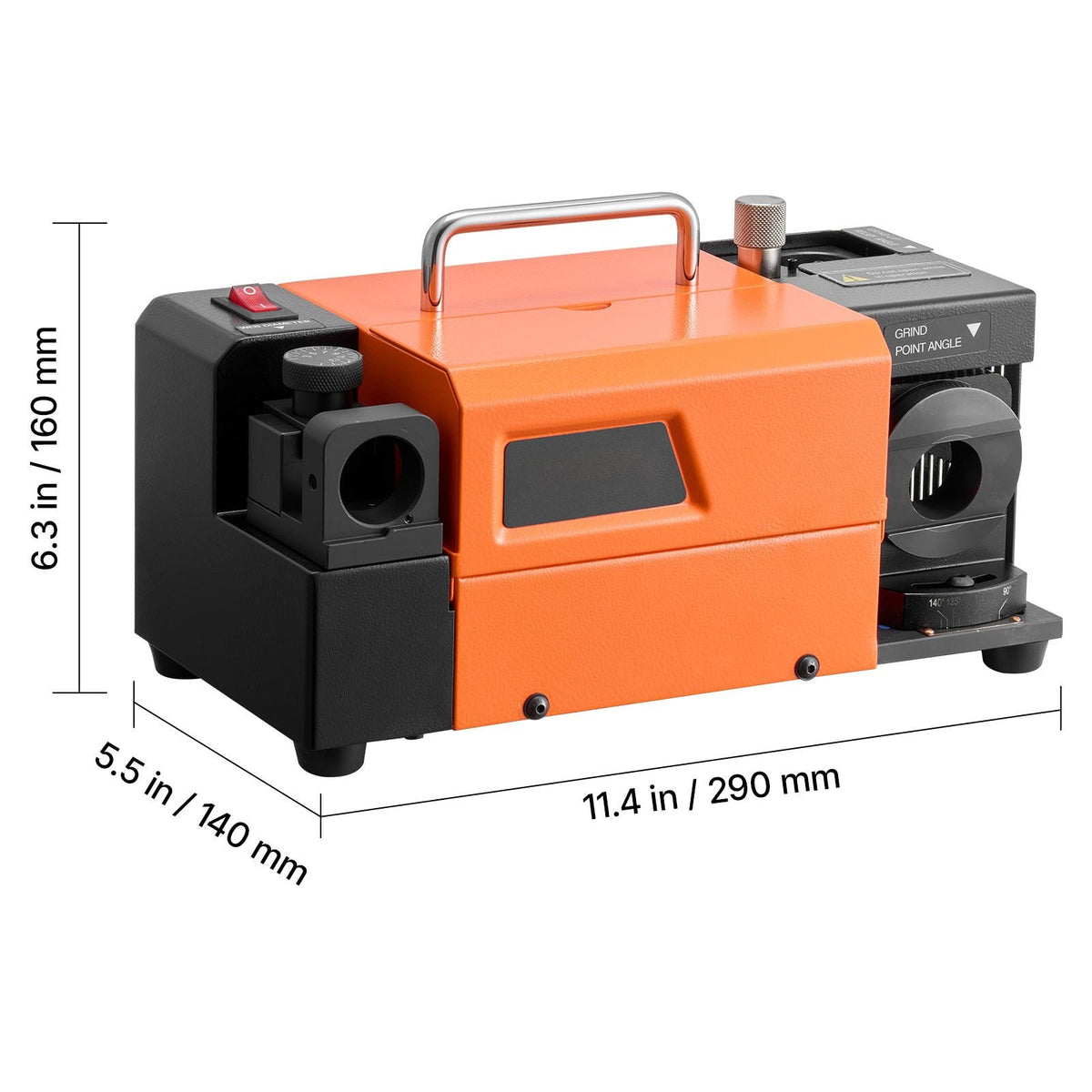 Drill Bits Sharpener MR-13A+, 3-15mm Drill Bit Grinder Sharpener with 95°-135° Adjustable Point Angle, 5800RPM High Speed Re-Sharpening Machine with 13 Collets & CBN Wheel for Workshops Garages