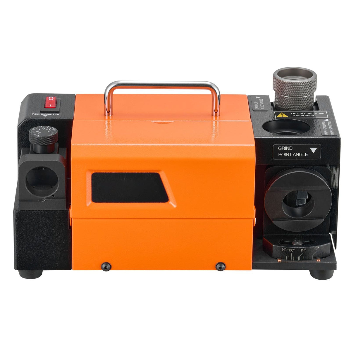 Drill Bits Sharpener MR-13D, 3–13mm Professional Drill Bit Grinder with Adjustable Lip Relief Angle, Front Cutting Lip & 95°-135° Point Angle, 5800RPM Re-Sharpener with 11 Collets & CBN Wheel
