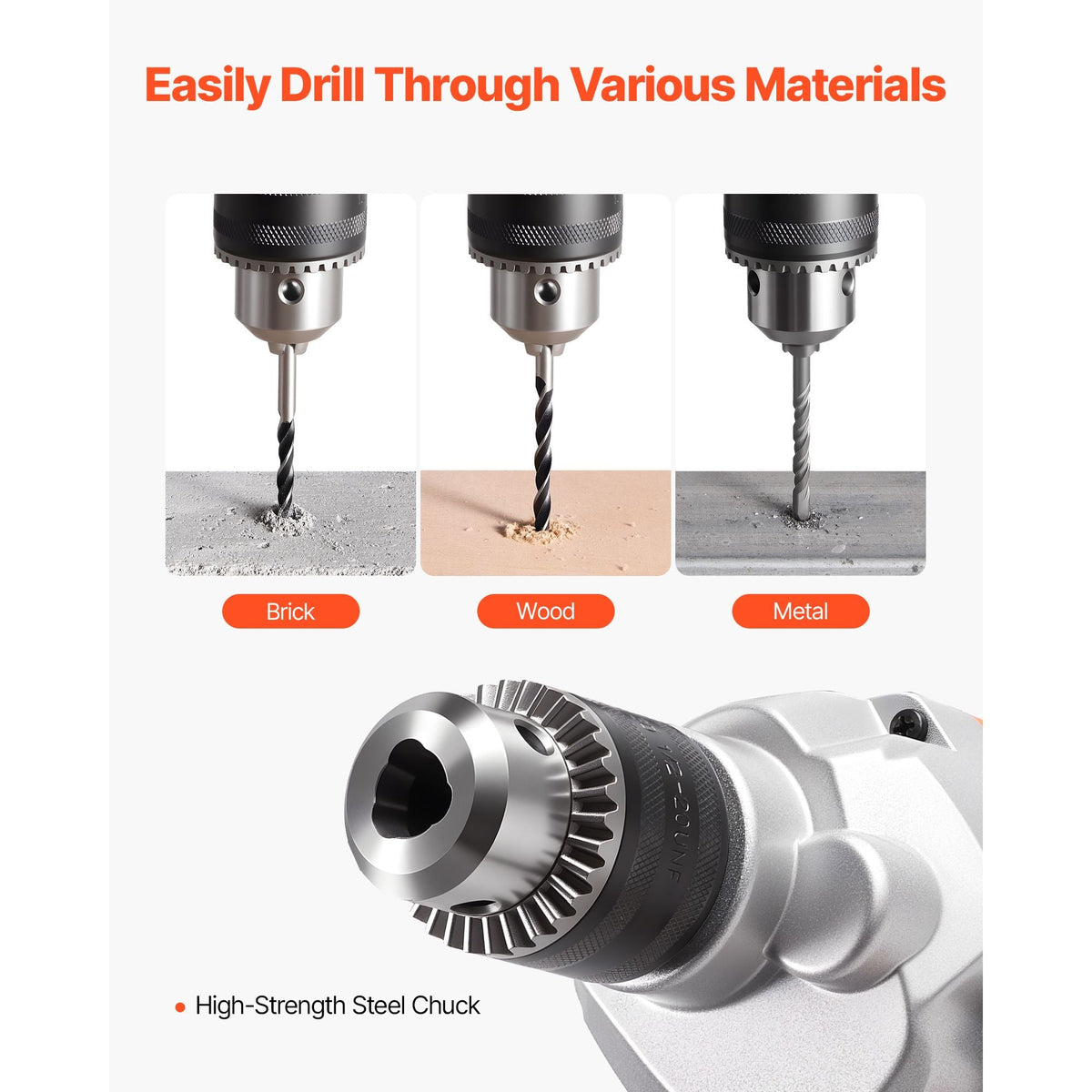 Drill Mixer, 5/8 inch Corded Electric Drill Mixer Set, 0-750RPM 5.63A Mixing Drills, Mixing Drills Machine with D-Handle for Drilling & Blending, Handheld Cement Mixers for Fodder, Paint, Cement