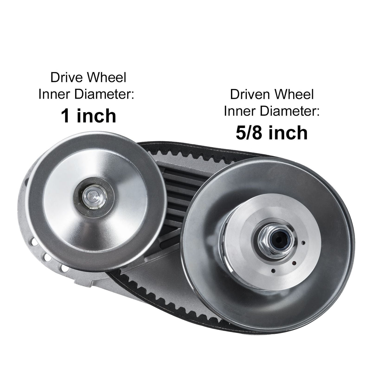 Drive Clutch, 2-8HP Engine, 2000 RPM High-Strength Drive Clutch with Asymmetric Designed Wheels & Robust Rubber Belt, Sturdy & Durable Clutch with Full Accessories, Fit for Various Engines